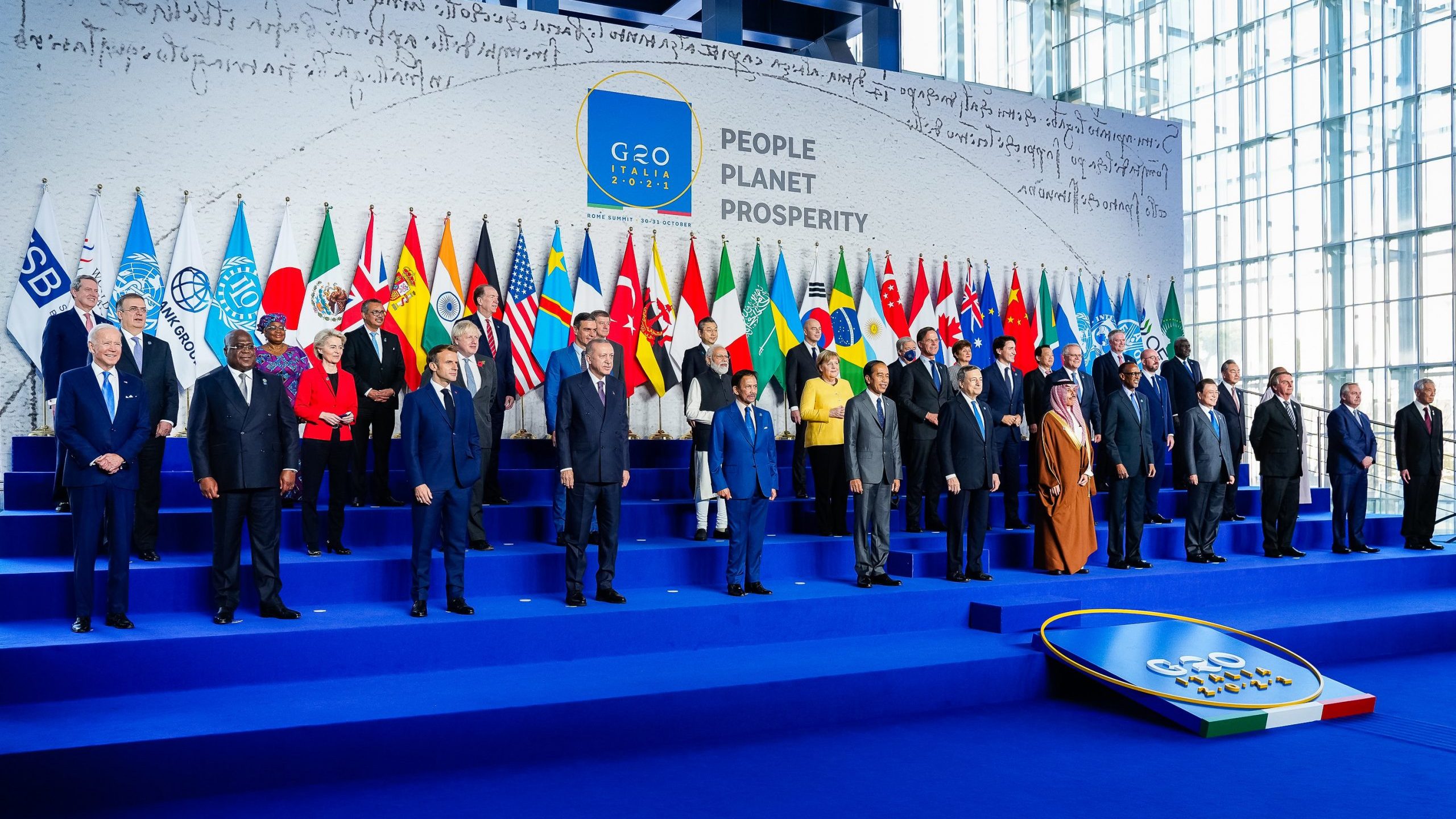 G20 Family Photo — leaders at the 2021 summit